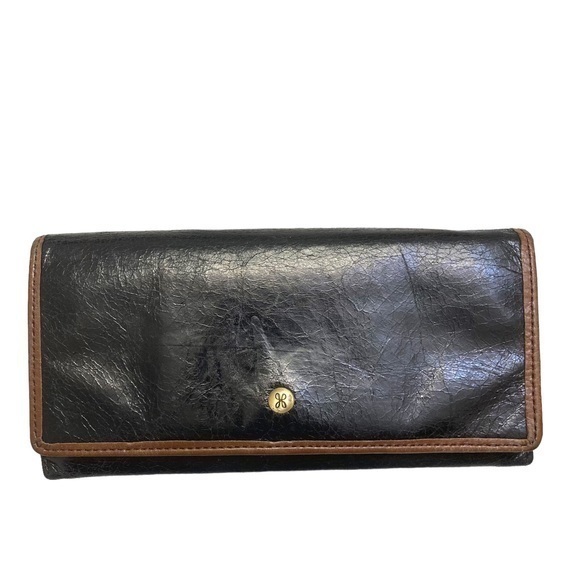 Hobo black leather long wallet - Picture 1 of 13